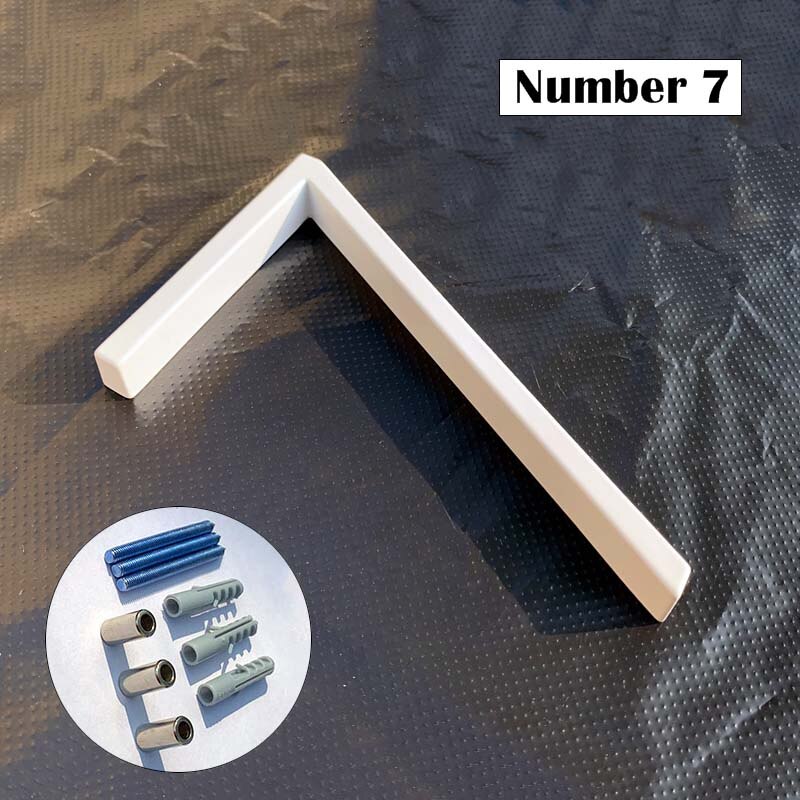 125mm White Floating House Numbers Doorplate Letters Metal Address Sign Plate Outdoor Street Door Plaque Number For Home Mailbox: Number 7