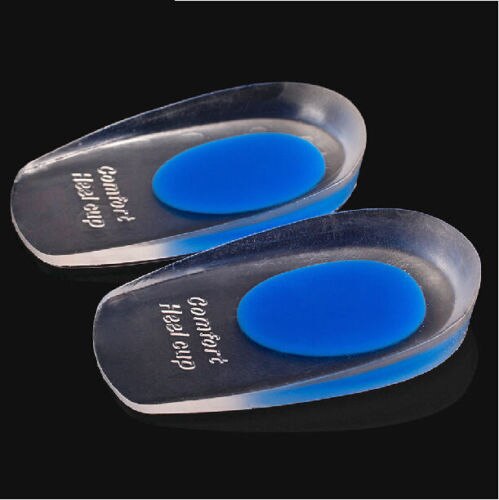Almohadillas de silicona para el talón para hombre y mujer, zapatos con copa para insertar el talón, alivia el dolor, aumenta la altura, plantilla de Medio Gel: Men Heel Pad 1