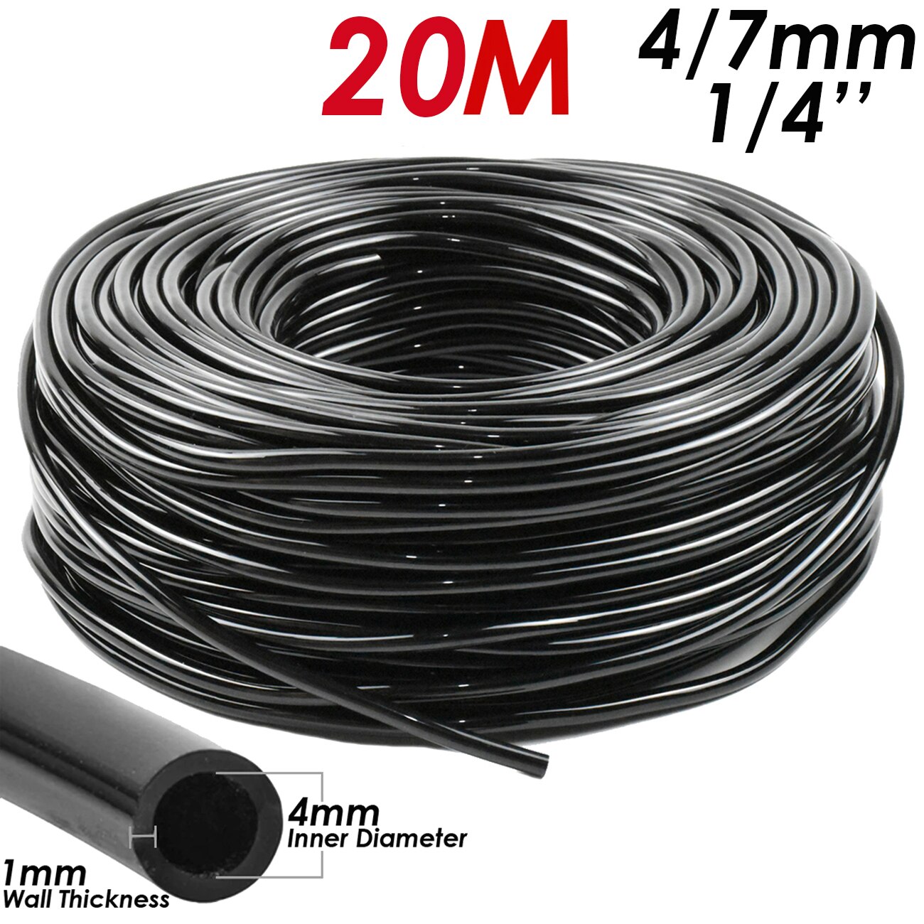 Sistema di irrigazione automatico per irrigazione a goccia KESLA giardino da 4/7 a 3/5mm da 1/4 a 1/8 kit tubo flessibile per piante da vaso bonsai domestiche serra: Kaki scuro