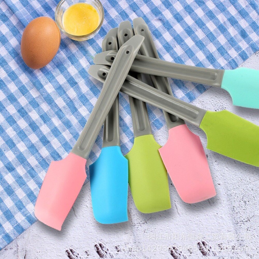 Baking tools small silicone scraper high temperature cake scraper milk oil spatula mini cake scraper Silicone Rubber