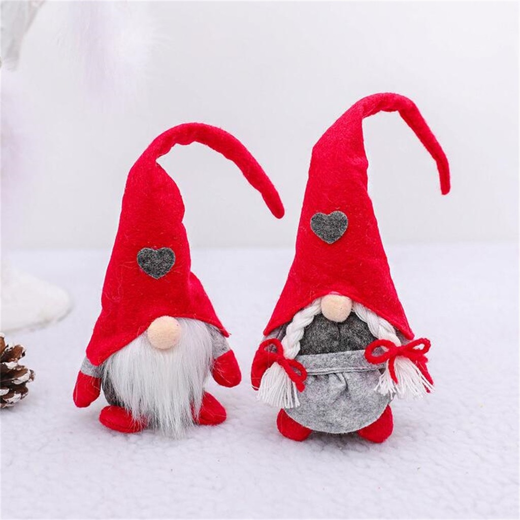 Christmas Forest Old Man Love Standing Doll Faceless Doll Decoration High materials comfortable non-woven fabric plush: B