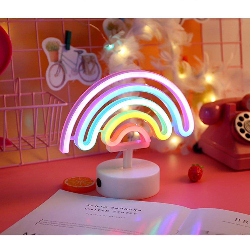 Tęcza doprowadziło neon lampka nocna tęcza dekoracje neonowe lampy urodziny impreza salon dekoracje ścienne dla dziewczyn sypialnia
