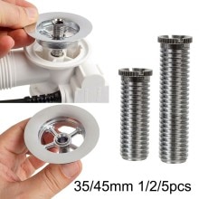 1/2/5pc 35mm /45mm Kitchen Sink Basket Strainer Waste Threaded Screw Connector Stainless Steel Kitchen Fixtures Tools