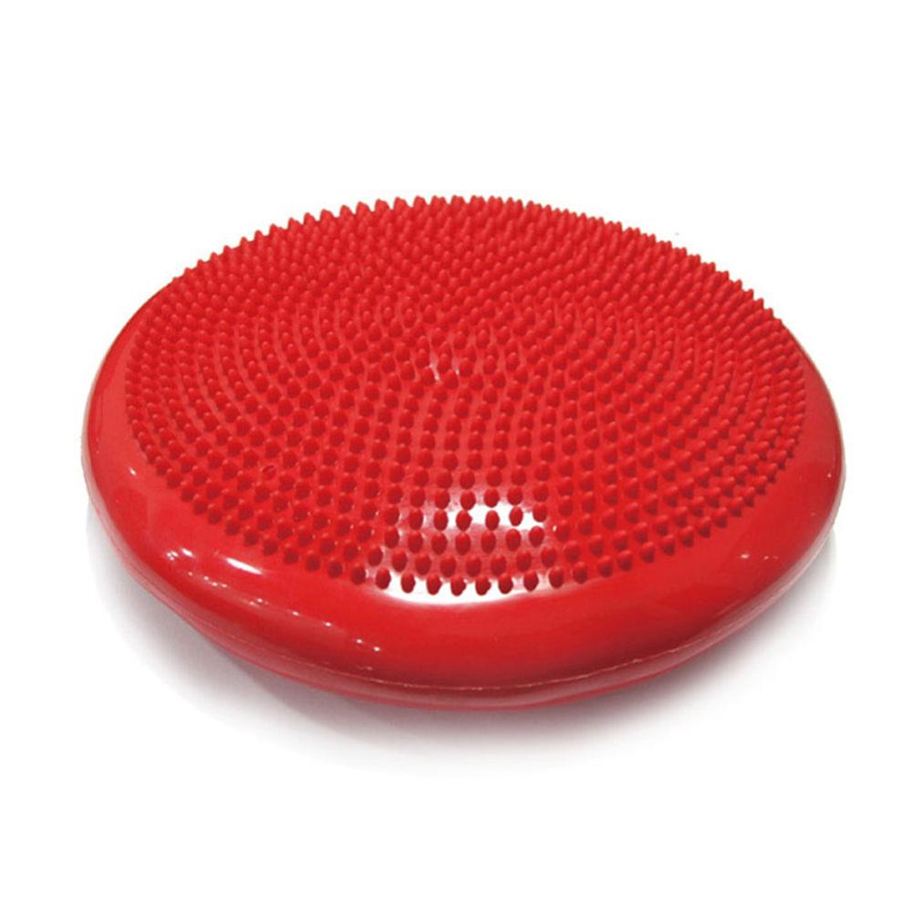 Yoga Balance Pad Fitness Yoga Core Training Cushion Inflatable Stability Balance Disc Balancing Pads Workout Training Tools: Red
