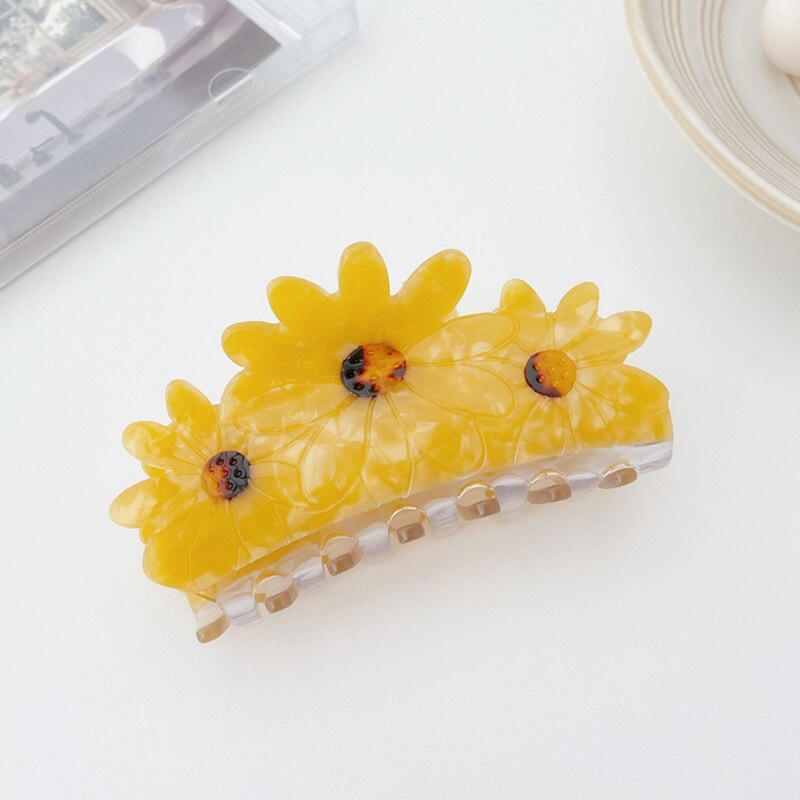 HANGZHI INES – pince à cheveux en forme de marguerite française, lèvres tulipe, acétate, pince à cheveux, épingle à cheveux, accessoires de tête à la pour femmes et filles,: R