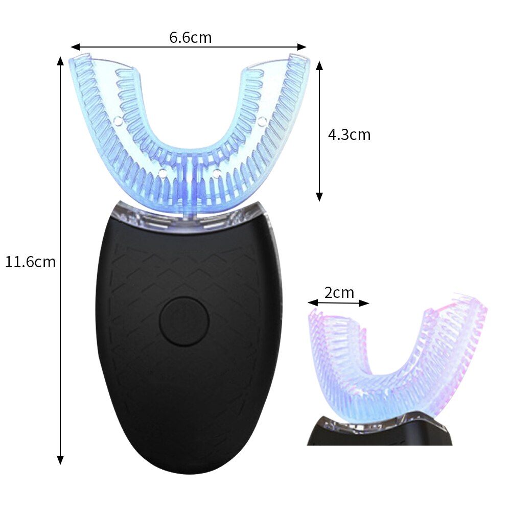 360 Graden Elektrische Tandenborstel Tandvlees Massage Whitening Tanden Borstel Usb Oplaadbare Automatische Ultrasone Tandenborstel