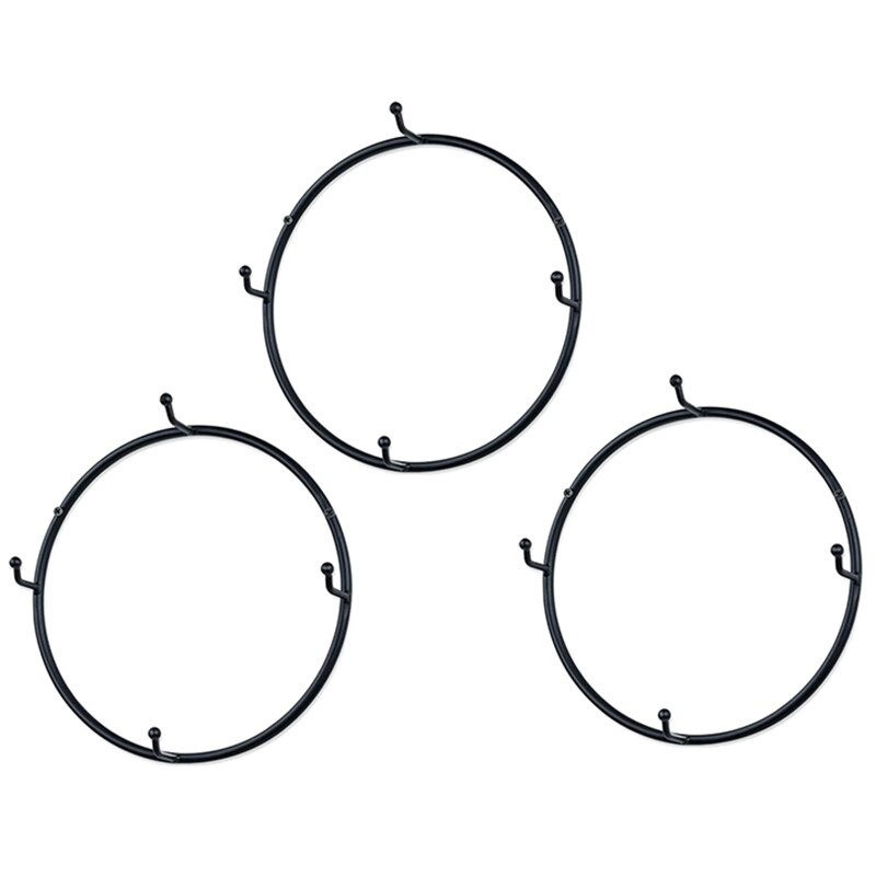 Mural Porte-Gobelet À Café (9.8 pouces/3 pièces) Rond Porte-gobelet Avec tasse à café Rack De Stockage Et Rack De Stockage: Default Title