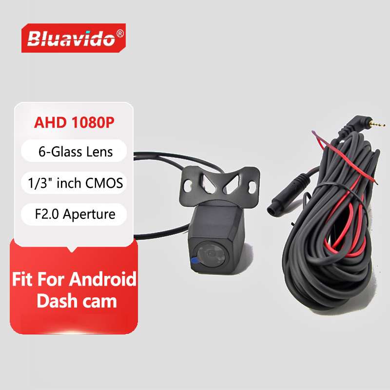Bluavido fhd 1080p nattsyn bil bakkamera til android 8.1 dvr kjøretøy kamera med 6 måler kabel 0.1 lux bak kamera vanntett