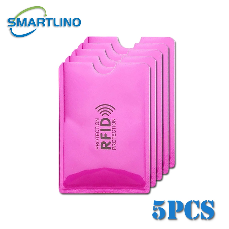 5/10/20 Stuks Anti Diefstal Bank Creditcard Protector Nfc Rfid Blokkeren Kaarthouder Portemonnee Cover aluminiumfolie Id Visitekaartje Case: Sky Blue