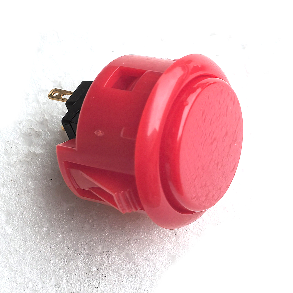 Japan Original SANWA Push Button OBSF 30mm 24mm Coin Neo Geo Board Box Arcade Game Machine Hitbox Controller Joystick DIY Parts: Red