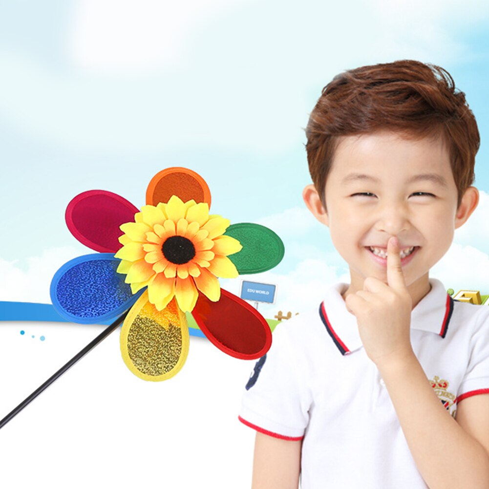 Grappig Speelgoed Diy Kleurrijke Jumpsuits Zonnebloem Windmolen Voor Kinderen Outdoor Activiteiten En Tuin Decor Voor Kids
