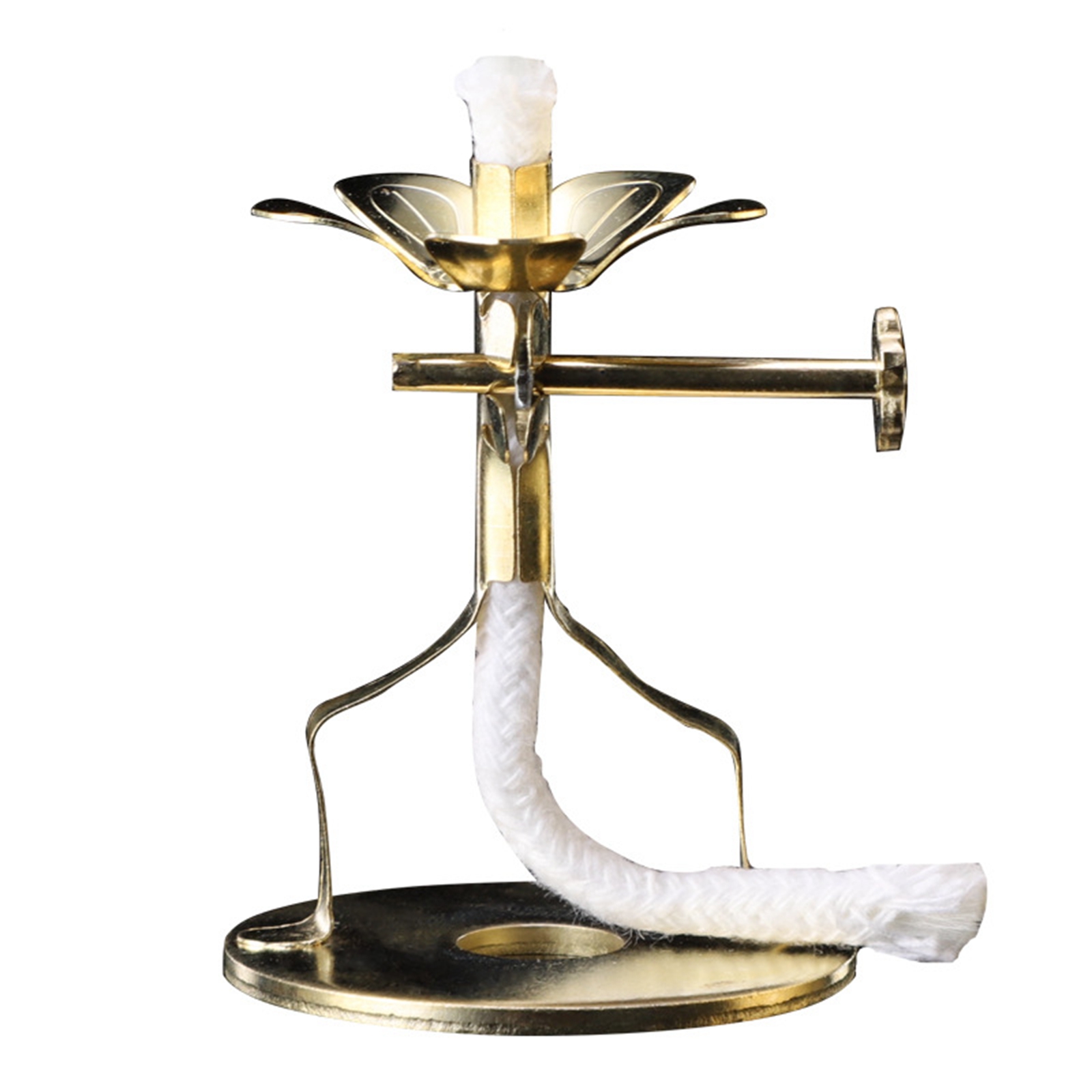 2 teile/satz Gold Butter Lampe Docht Halter Docht Lampe Stehen Teelicht Öl Lampe Stehen Tibetischen Buddha Ghee Lampe Halter für hochzeit Yoga