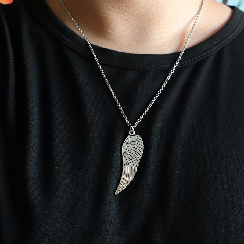 Girocollo del bambino delle donne dei monili della collana del pendente chiave dell'ancora dell'albero di lusso della catena dell'acciaio inossidabile di stile popolare per il partito dell'amica femminile: BY Wings1