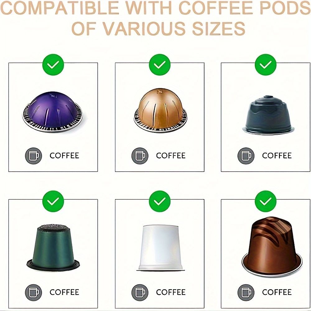 6-teiliges Kaffeekapsel-Aufbewahrungsregal, wandmontiertes Kapselregal mit großer Kapazität, geeignet für Haushalte, Restaurants und Einkaufszentren
