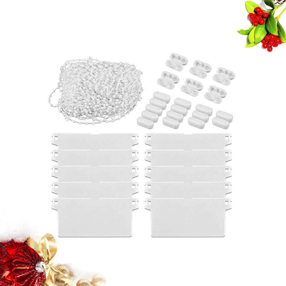 Vertical Blinds Curtain Accessories Set Rolling Louver Blinds Parts Curtain Kit Bottom Plate Blind Bead Connector Clips
