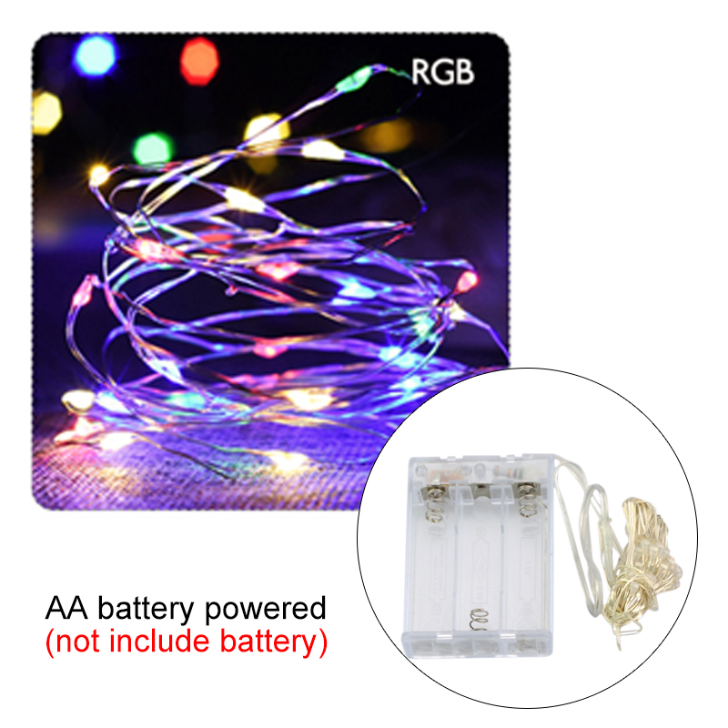 2M 3M 5M 10M Copper Wire LED String Lights Fairy Garland Light Battery Powered For Christmas Wedding Party Decoration Lighting: Blue / 300W