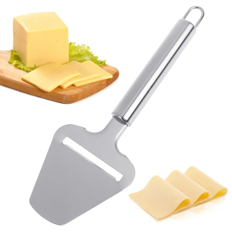 1pc osteskærer wire cutter 5 stk wire ost skære kniv værktøjer serveringsbræt rustfrit stål hårdt semi hårdt ost smør: Lysegul