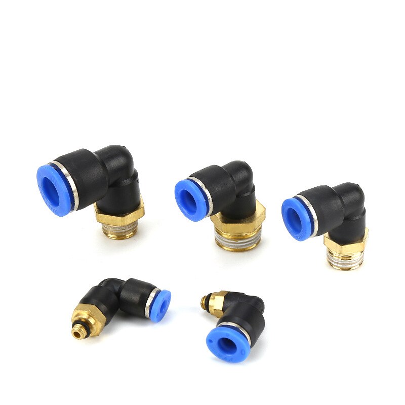 4mm 6mm 8mm 10mm Tube To 1/8" 1/4" 3/8" 1/2" BSP Male Thread Elbow One Touch Air Pneumatic Pipe Fitting Quick Connector