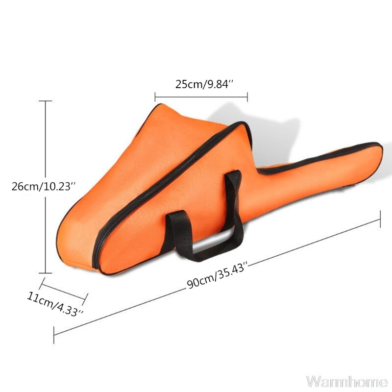 26*25*90cm motorsav bæretaske-orange kraftig vandtæt oxford motorsav bæretaske bærbare holdertasker  o01 20