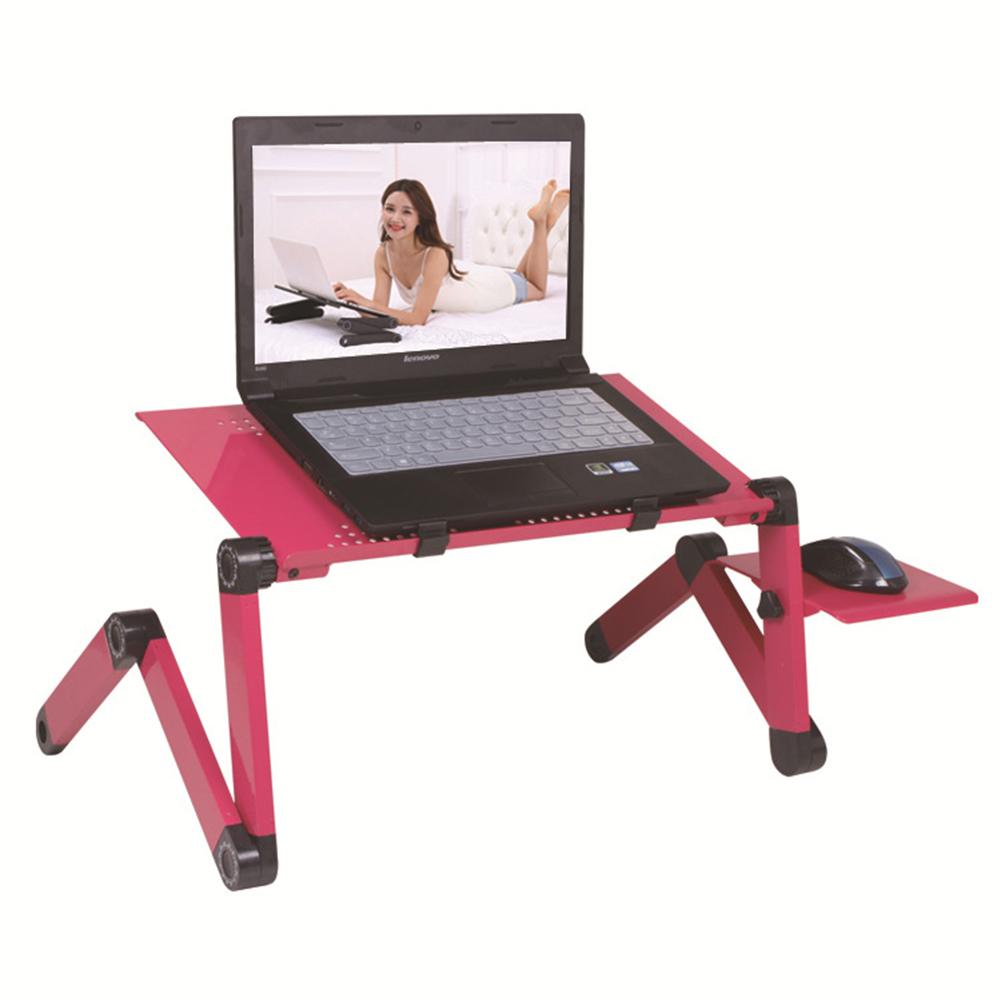 Verstelbare Aluminium Laptop Bureau Ergonomische Draagbare Tv Slaapbank Pc Tafel Stand Notebook Tafel Desk Stand Met Muismat