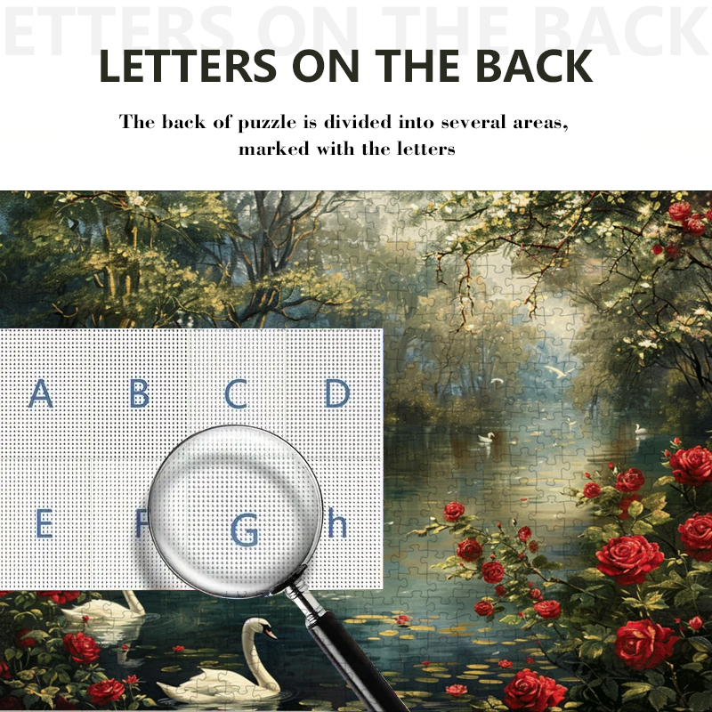 70*50cm 1000pieces Paper Puzzle Cartoon Adult Puzzle Swan Lake Difficulty Jigsaw Puzzles Relaxing Craft Home Wall Decro