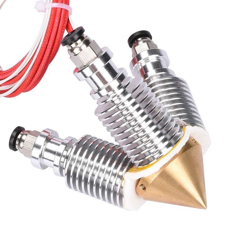 BIQU Brass Diamond Extruder Reprap Hotend 3D V6 heatsink 3 IN 1 OUT Multi Nozzle Extruder 3D printer kit for 1.75/0.4mm
