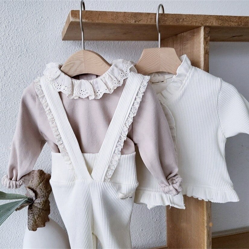 2022 Spring Baby Long Sleeve V-neck Tops Infant Cotton Cardigan Boys Girls Ruffles Cardigan Jacket Baby Clothes