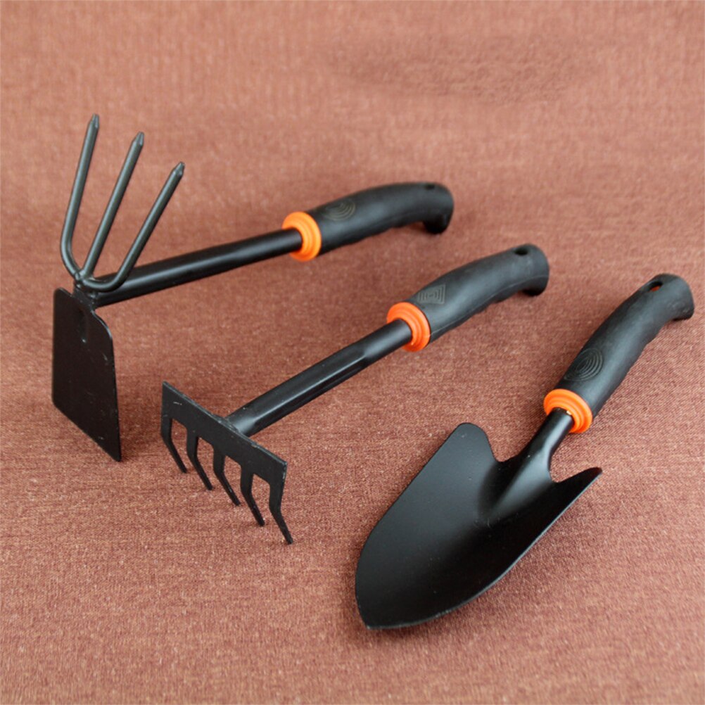 1 Pc Garden Small Mini Steel Rake Short 5-Prong Firm Grip Rubber Handle Garden Tool Claw Rake Cultivator