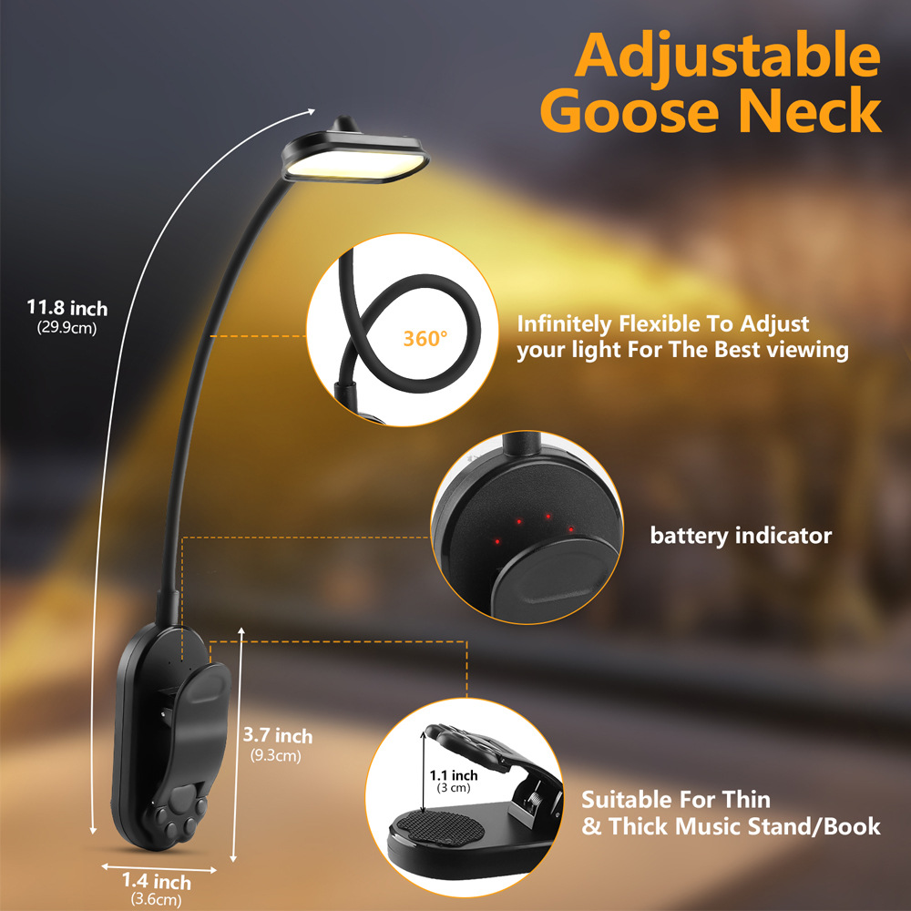 LED Clip op Mini Boeklamp USB Oplaadbare Leeslamp Boek Leeslamp Draagbare Leesboek Licht Slaapkamer Lezen Nachtlampje