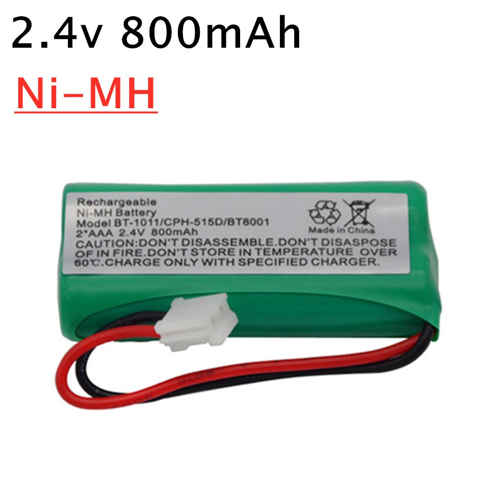 2.4V 800mAh Ni-MH Cordless Phone Rechargeable Battery for Uniden BT-1011 BT-1018 BT1011 BT1018 BT8001 BT-694 CPH-515D