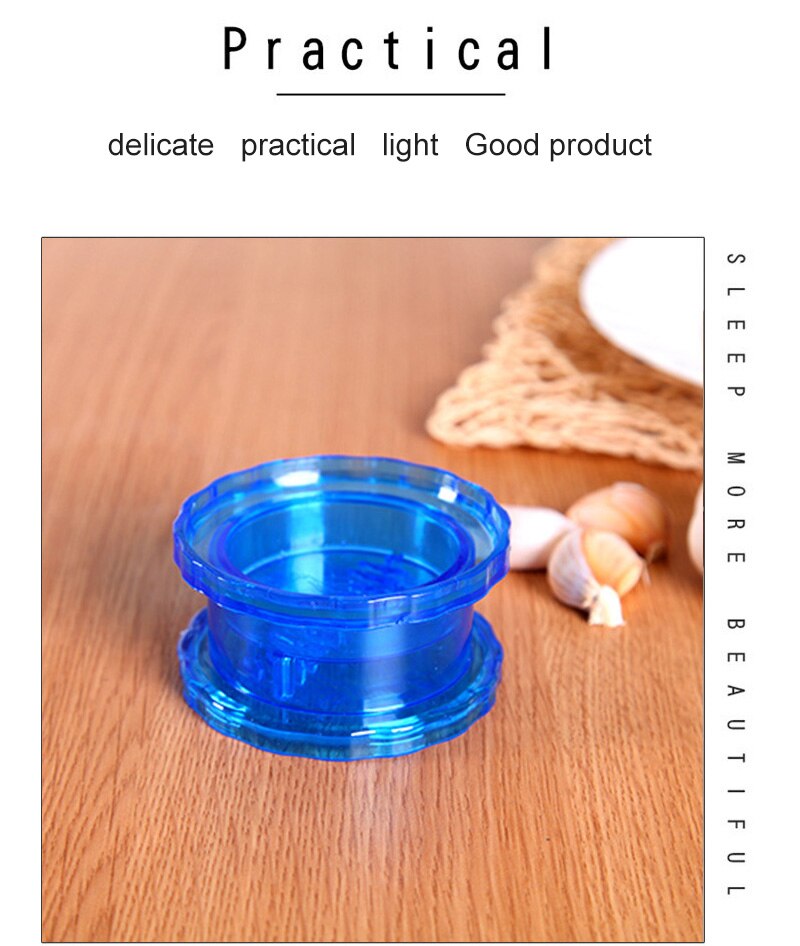 1PCS Press Garlic Hand Twist Garlic Box Tamper Peeler Masher Fruit Garlic Peeling Device Garlic Masher Vegetable Kitchen Tool