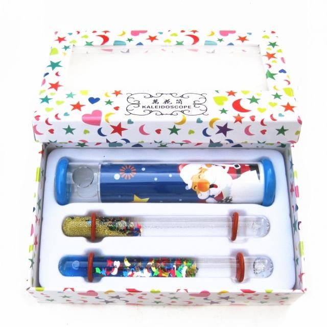 Flor Flam Fluid Fantasy Glitter Wand Kruisvorm Caleidoscoop Voor Kids Elke Box Met 2 Ruimte Buizen Kinderen Beste: Blue Santa Body