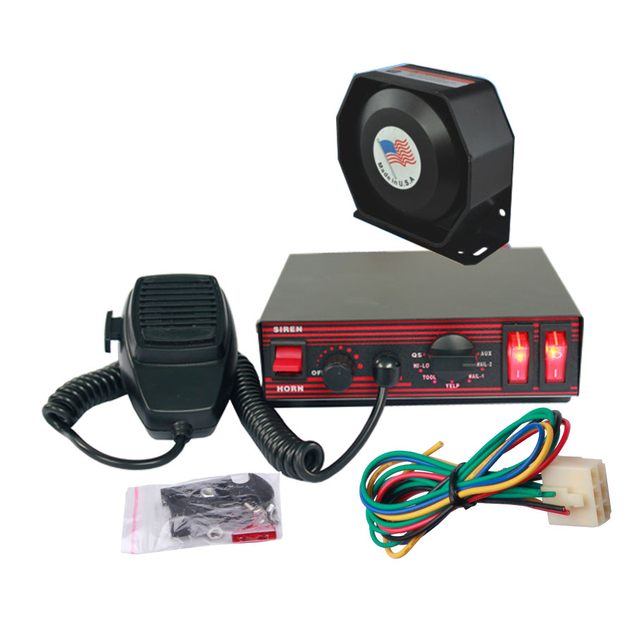 200W Siren 12V 8 Tones CJB200E Amplifier Police Siren Flat Ultra Slim Speaker Alarm High Power Car Electronic Sirene Loudspeaker