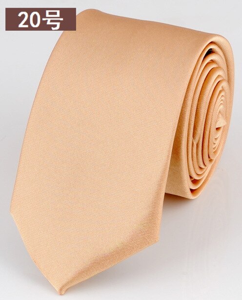 Mans accessoarer smal smal slips för män jacquardvävd solid champagne orange röd lila blå slips bröllopsslips: Champagne