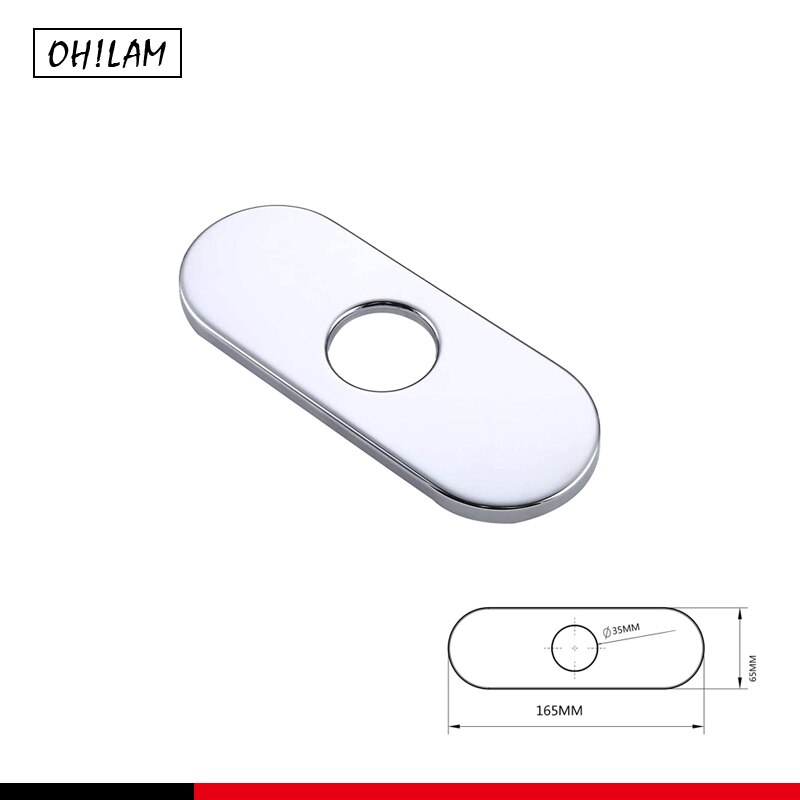 6 &quot;Chrome Circulaire Kraan Plaat Rozet Geschikt Voor 4 Inch Sink 3-Naar-1 Gat Badkamer Vanity wastafelmengkraan Cover Dek Plaat: B-CP