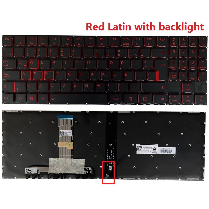 SP Spanish/Latin LA keyboard for Lenovo Legion Y7000 Y7000P Y530 Y530P Y530-15ICH NO Frame: LA with backlit