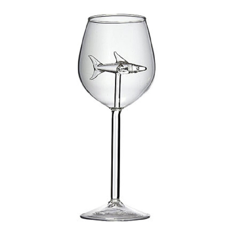 Glass red wine cup set shark cup household lead-free crystal cup goblet Champagne Cup wine with tripe cup: 1piece