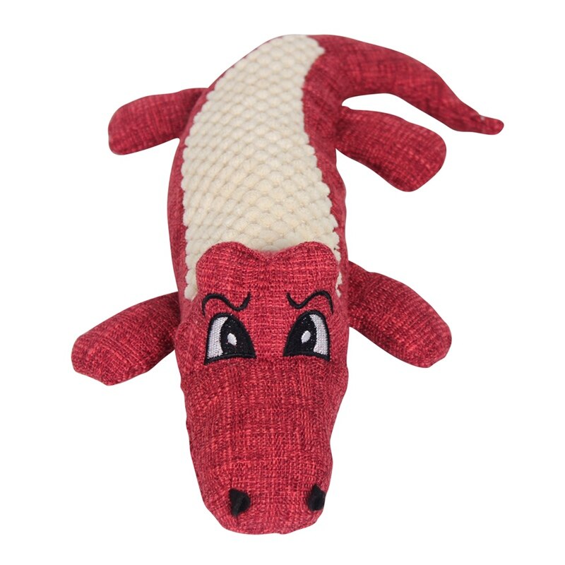 Hond Pluchen Speelgoed Huisdier Tanden Reinigen Speelgoed Huisdier Bijtvast Molaire Speelgoed Voor Puppy Dog Pet Krokodil Patroon speelgoed Huisdier Producten: Rood