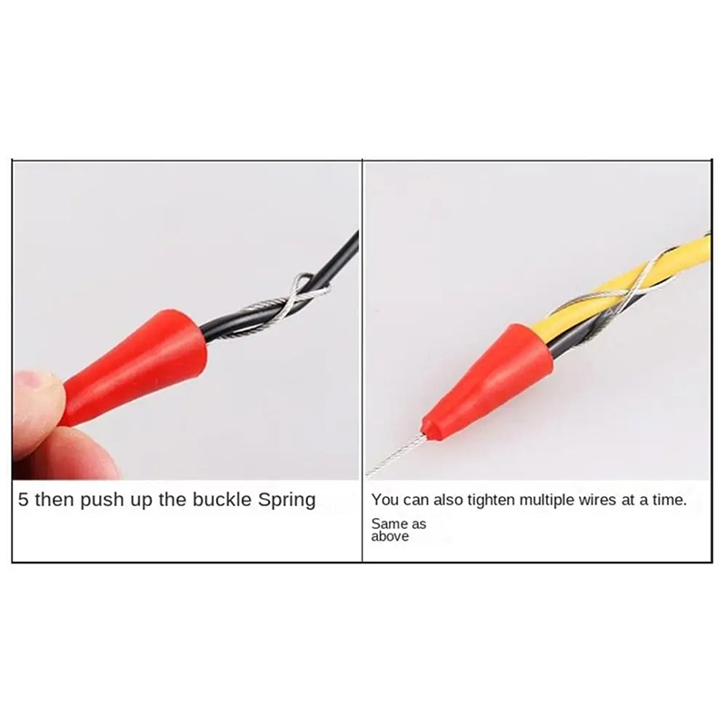 Guide de filetage automatique pour électricien, tête de connecteur, Guide de filetage, câble métallique, enfileur élastique, extracteur de câble, accessoires pour la réparation