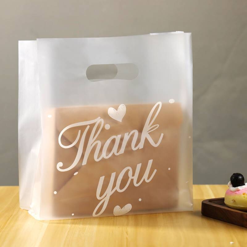 10pcs/lot Thank You Transparent Plastic Bag Bag For Fruit Bakery Food Packaging Bag Supplies