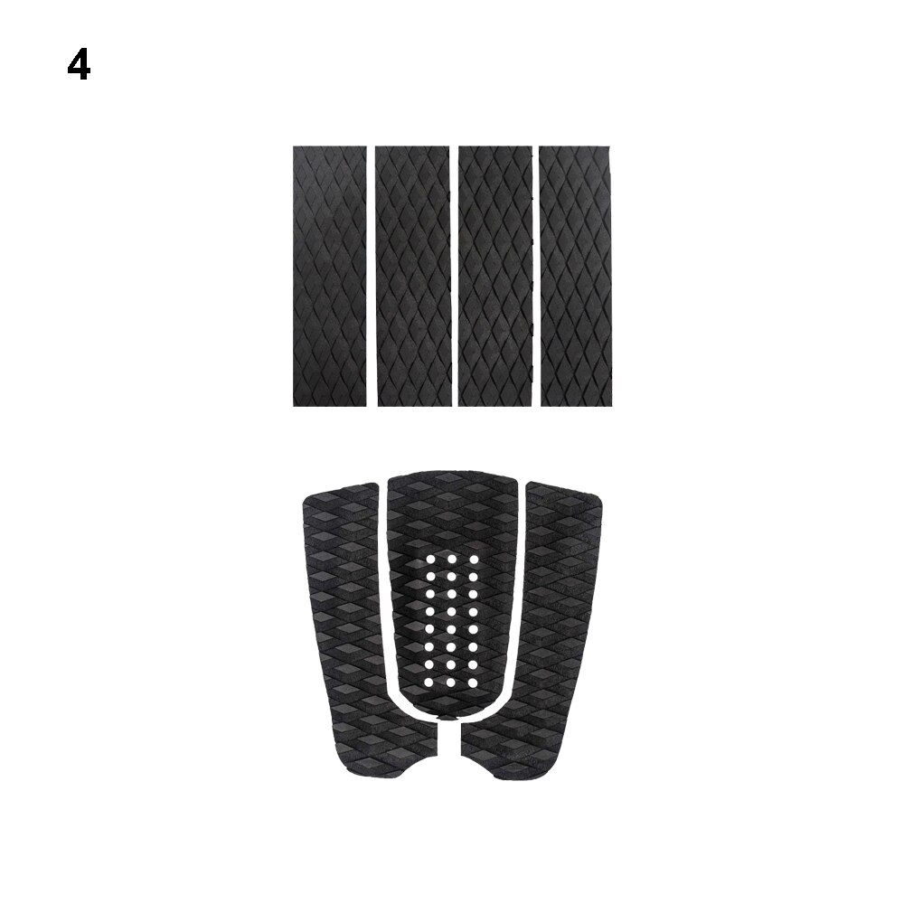 6 Pieces Surfboard Traction Pad Front Deck Pads Premium EVA with Tail Kicker 3M Adhesive for Longboard Shortboard Fish Skimboard: 4