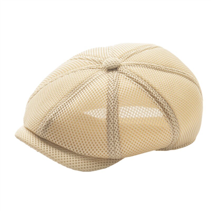 FEINION-casquette Newsboy respirante pour hommes et femmes, chapeaux Gatsby, chapeau de boulanger, Cabbies d'été en maille, 8 panneaux, Apple 076
