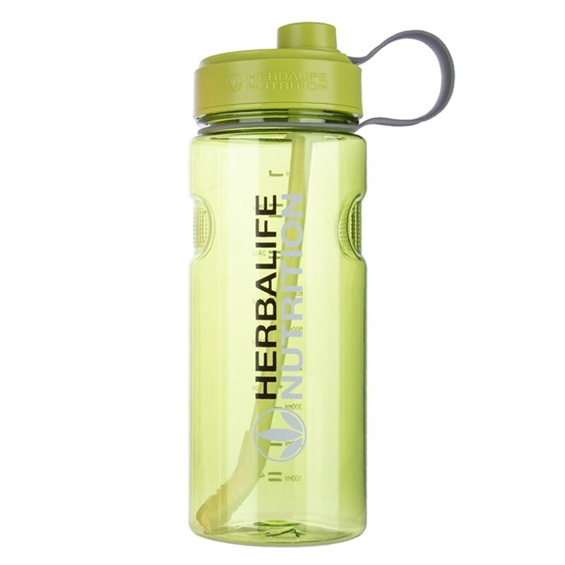 Outlet Pirce 600Ml/1000Ml Herbalife Voeding Plastic Sport Water Fles Met Stro: Green 1000ML