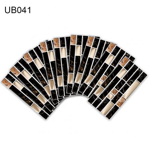 9Pcs 20x10cm Marble Texture Waterproof Tile Sticker DIY House Floor Wall Decor: UB041