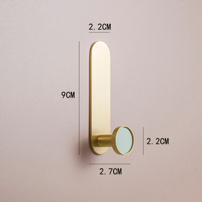 Massief Messing Kleerhanger Muur Gemonteerde Kapstok Decoratieve Sleutelhouder Hoed Sjaal Handtas/Gratis Ponsen Deur Zonder Trace nail: HK-324-bohe-S