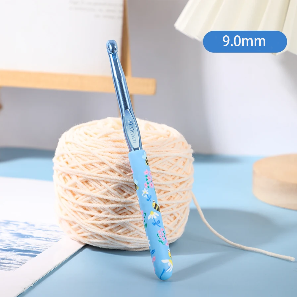1 Stück/2,0–10,0 mm kleine Biene bedruckte Häkelnadeln, Häkelnadeln für Anfänger und Stricken, Häkelgarn, DIY-Bastelbedarf: Schokolade