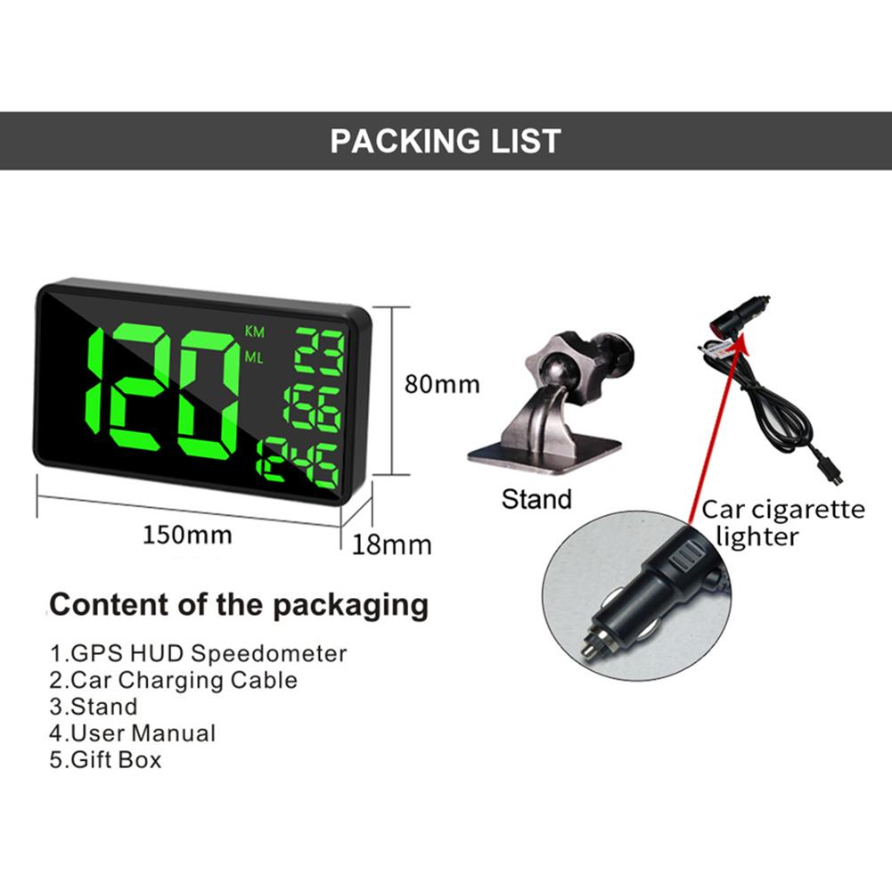 Compteur de vitesse GPS numérique pour voiture, affichage de la vitesse KM/h MPH, réglage d&#39;alarme pour vélo moto, accessoires Auto