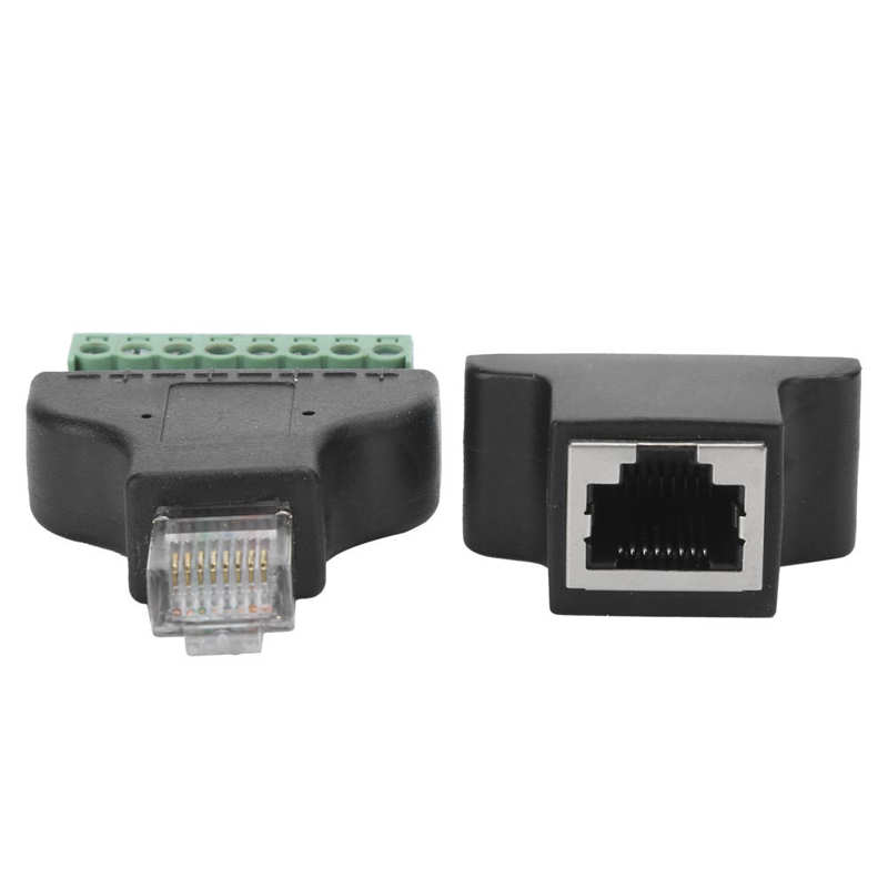 RJ45 Male Female to 8 Pin Adapter RJ45 Female Male to Screw Terminal 8 Pin CCTV Digital DVR Adapter Connector