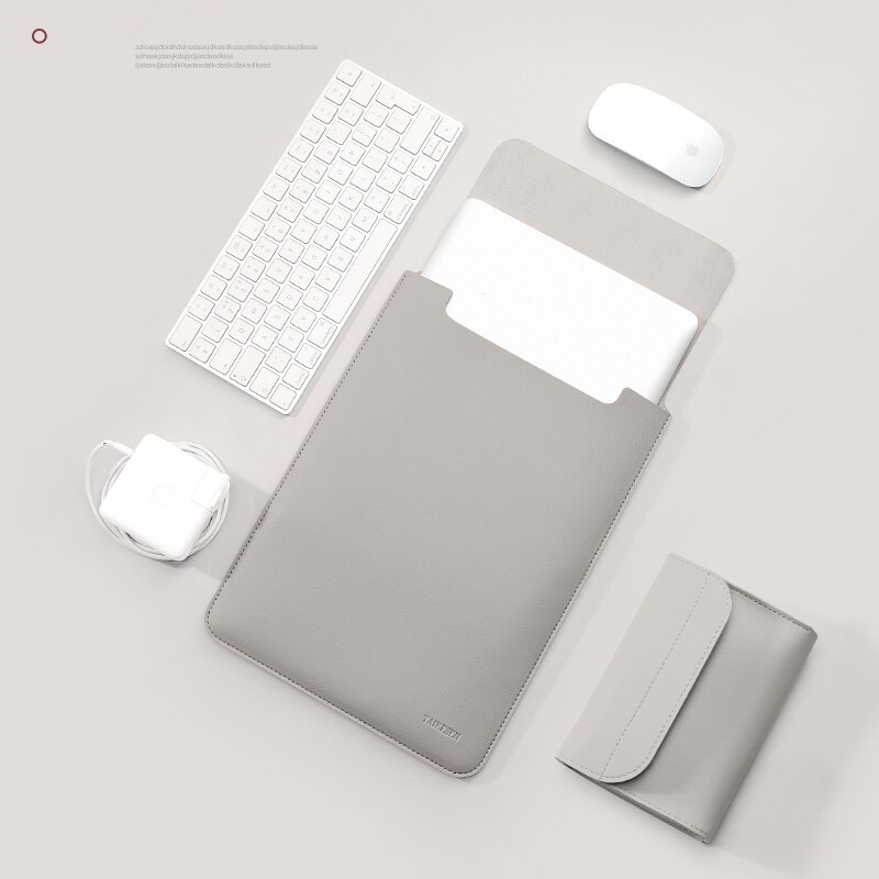 Wodoodporna torba na laptopa 11 12 13.3 14 15 15.6 calowy pokrowiec na MacBook Air 13 Pro M1 pokrowiec na notebooka Huawei Xiaomi okładka akcesoria: LIGHT GREY / 12-13inch