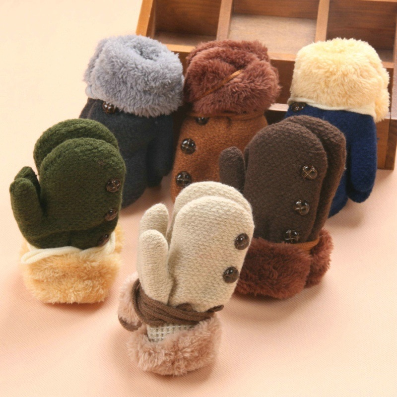Gants luvas E Mittens Para O Bebê Enfant Mitaine Menino Menina Folha Manter Inverno Quente Luva Bebê